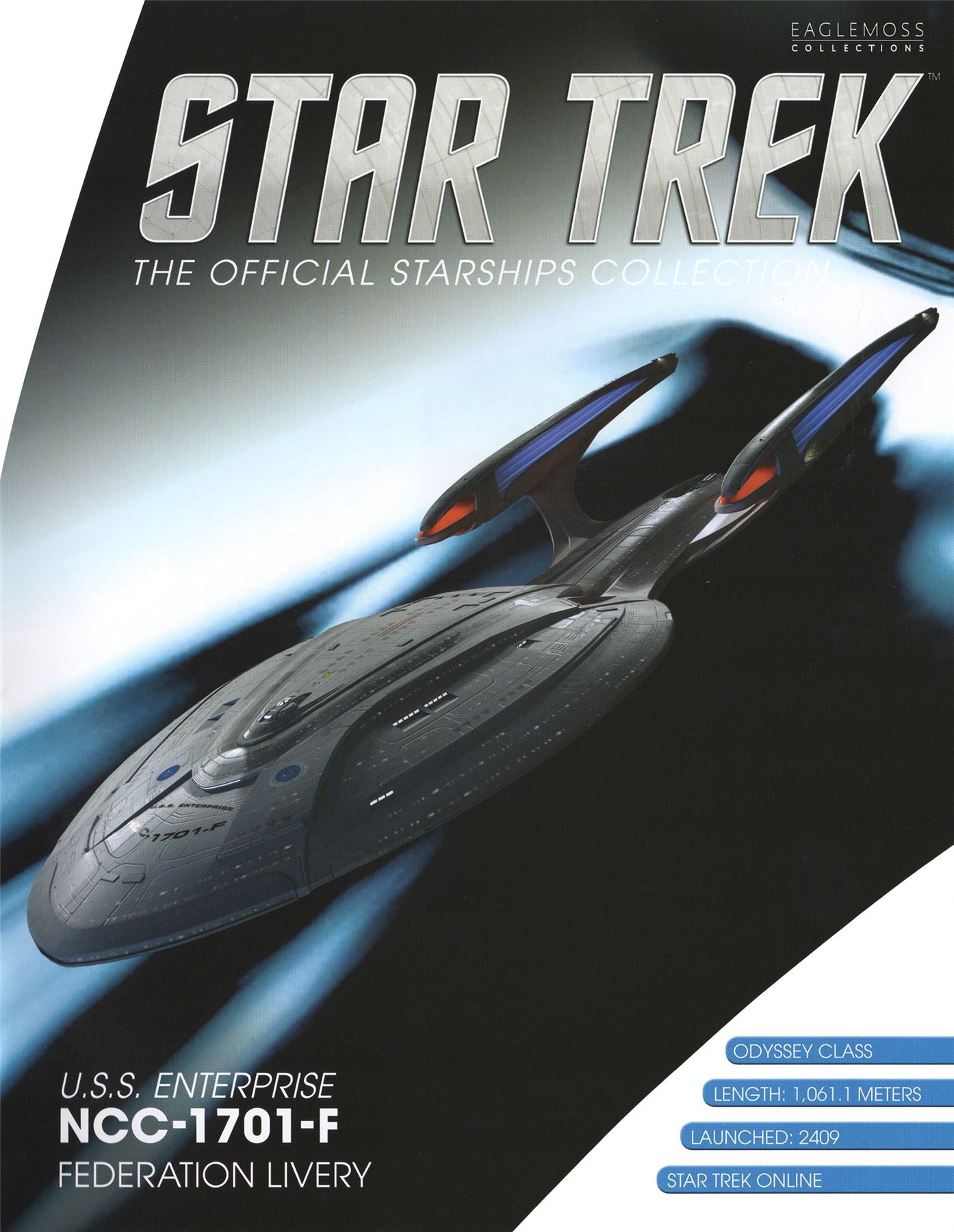 #13 U.S.S. Enterprise NCC-1701-F (Federation Livery) Model Die Cast Ship BONUS ISSUE (Eaglemoss / Star Trek)