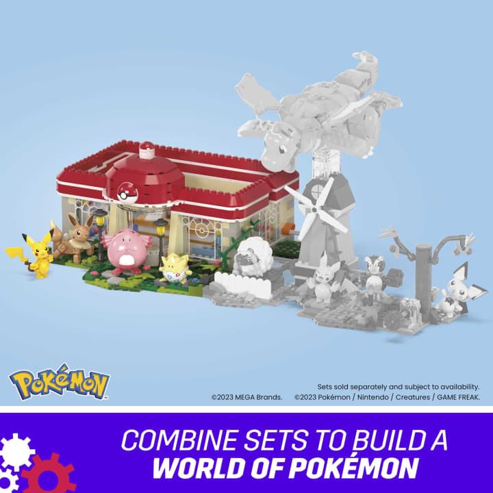 MEGA Pokémon Forest Pokémon Center Building Playset 648pcs 8+ HNT93