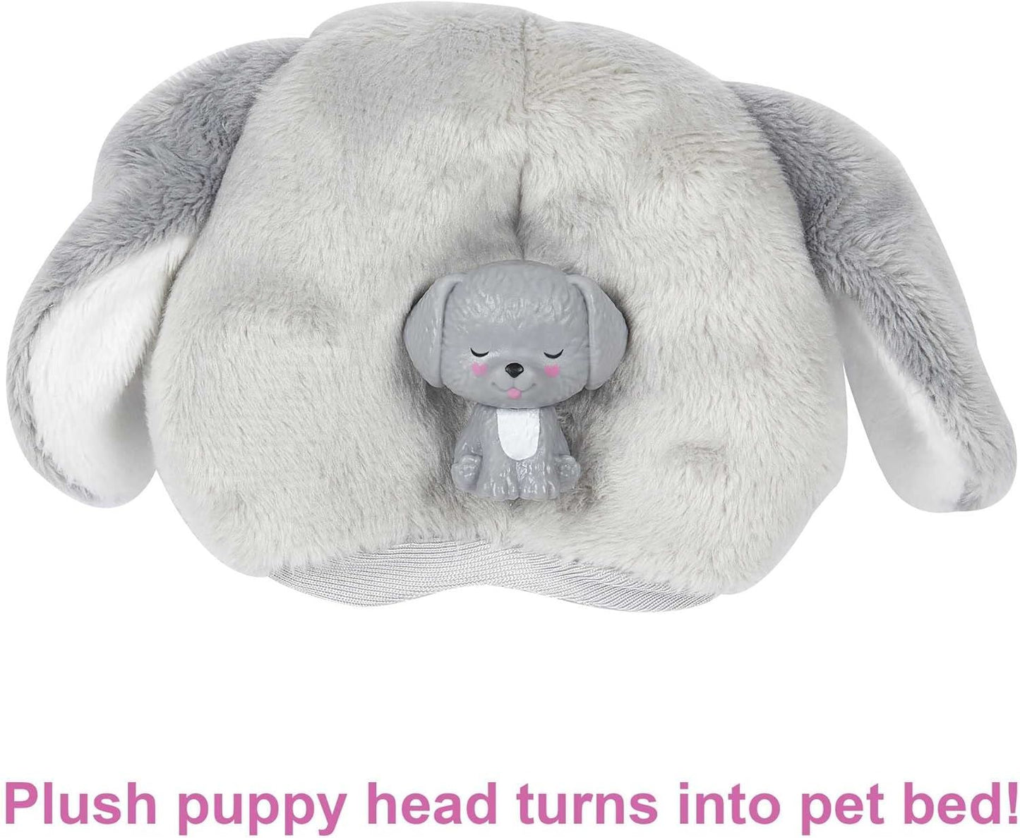 Puppy Cutie Reveal Doll with Plush Costume & 10 Surprises HHG21 (Barbie)
