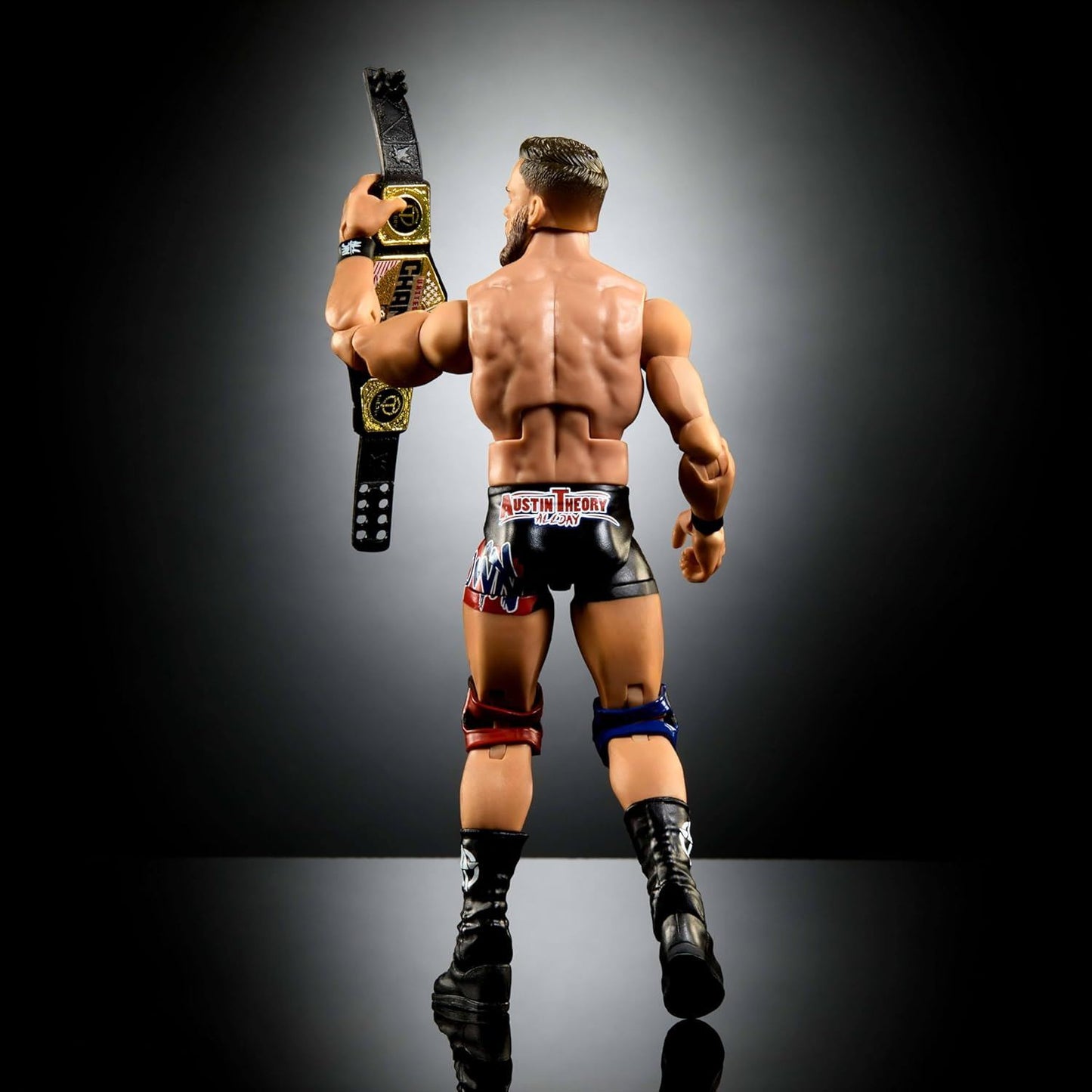 Austin Theory #110 HTX55 – WWE Elite Collection 6″ Action Figure with U.S. Championship Belt & Accessories