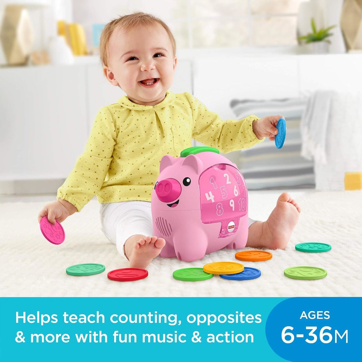 Count & Rumble Piggy Bank GJC68 Laugh & Learn (Fisher-Price)