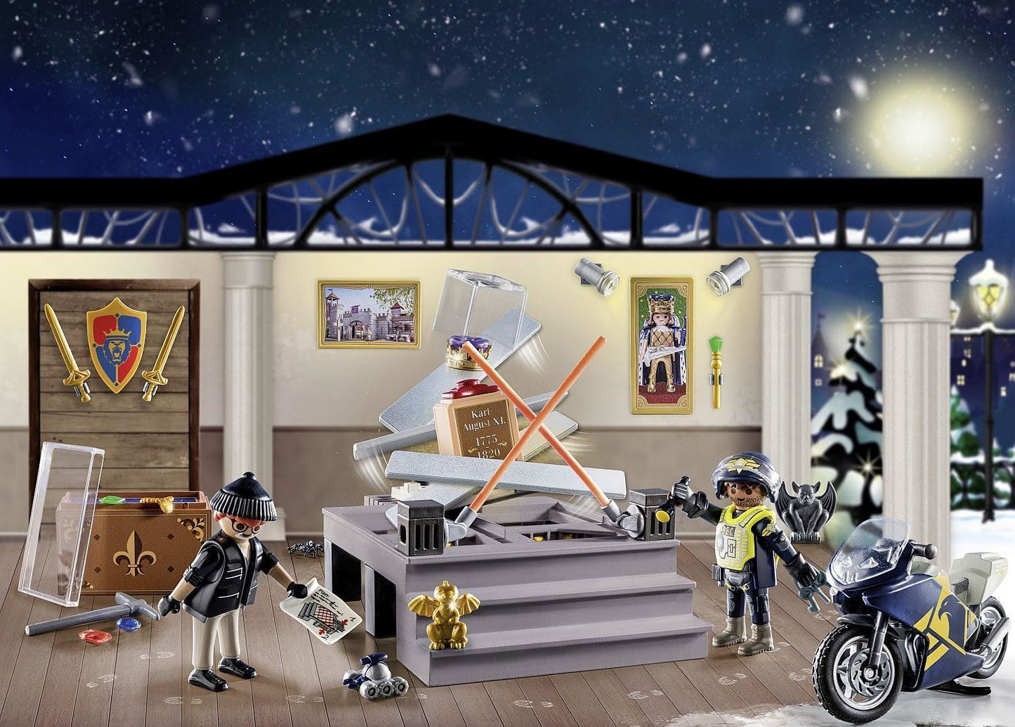 Playmobil Advent Calendar Police Museum Theft 102 Pieces Ages 4+ 71347