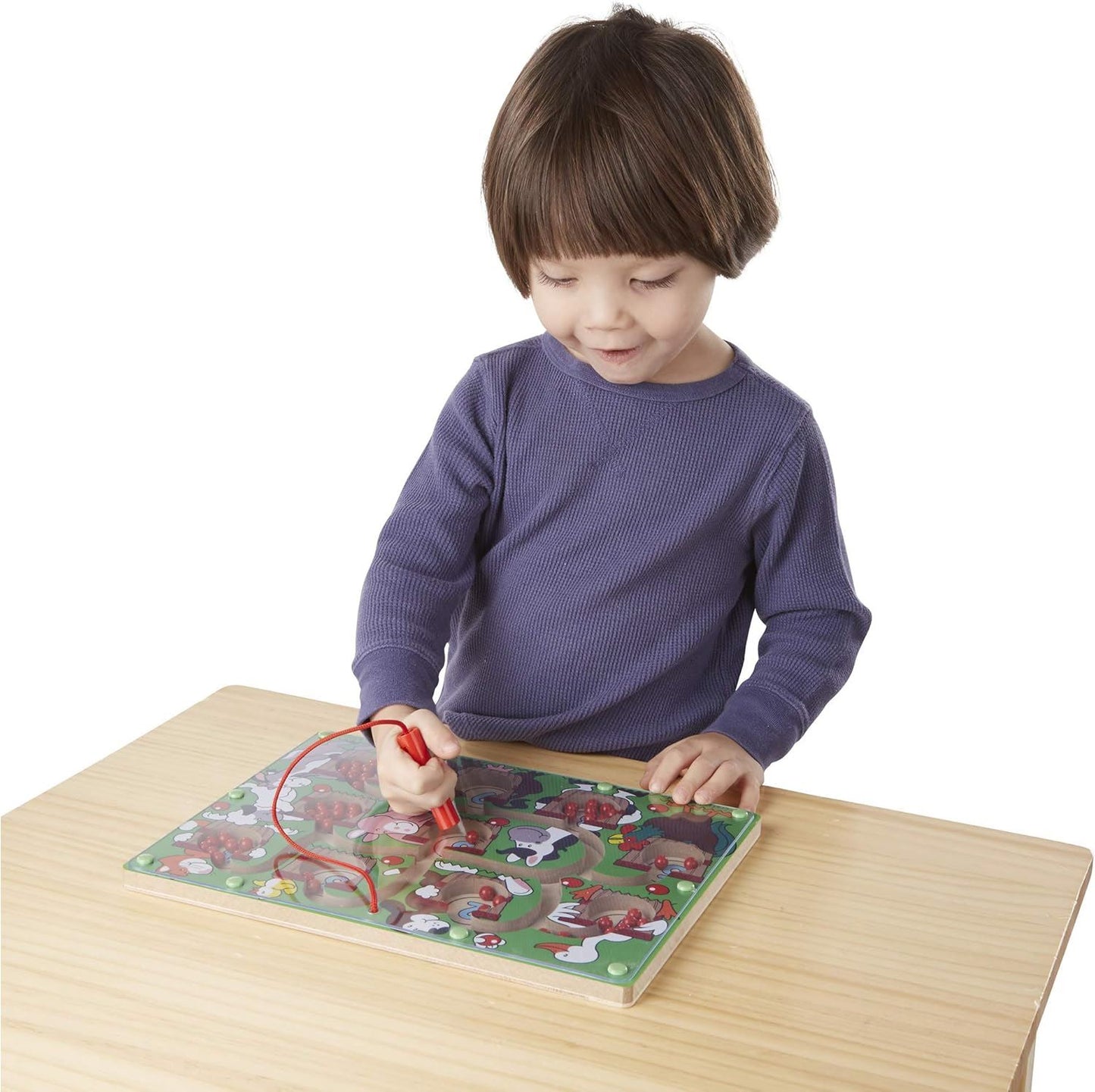 Melissa & Doug Magnetic Wand Number Maze Wooden Puzzle Activity 96100