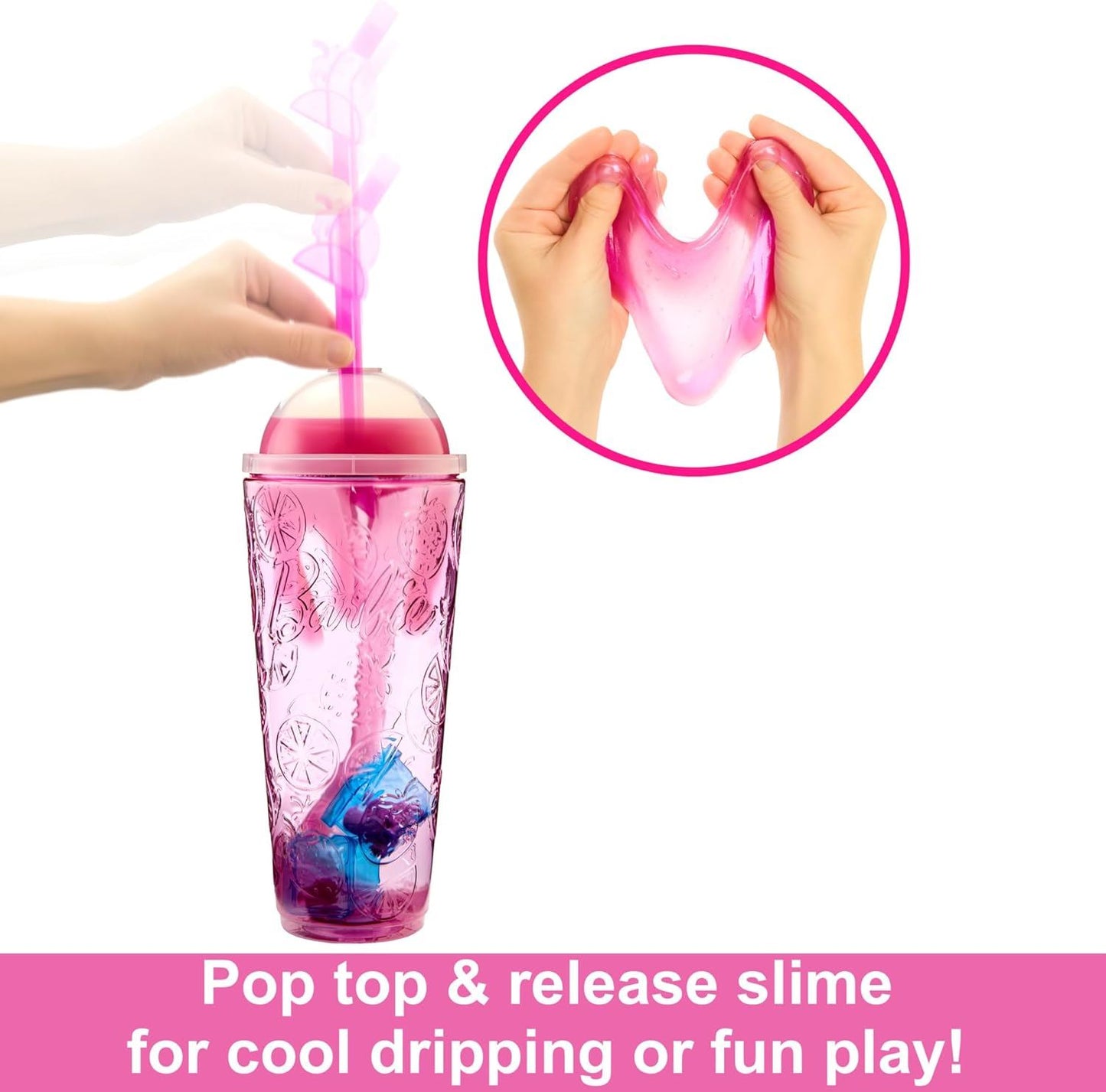 Barbie Pop Reveal Fruit Series Strawberry Lemonade Doll 8 Surprises HRW41