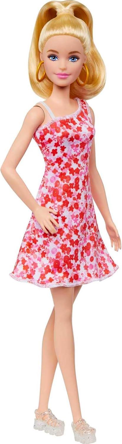 Barbie Fashionistas Doll #205 With Blond Ponytail And Floral Dress HJT02
