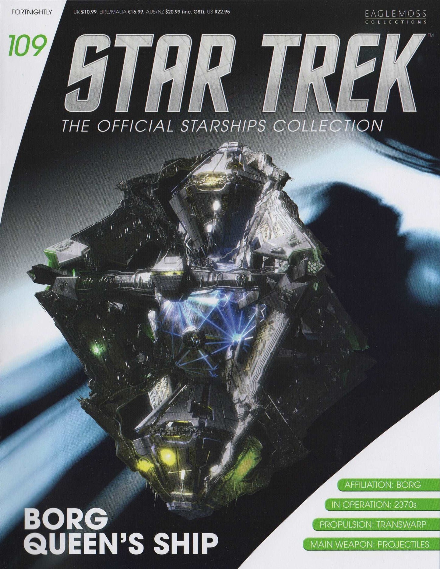 #109 Borg Queen's Vessel Starship Die-Cast Model (Eaglemoss / Star Trek)