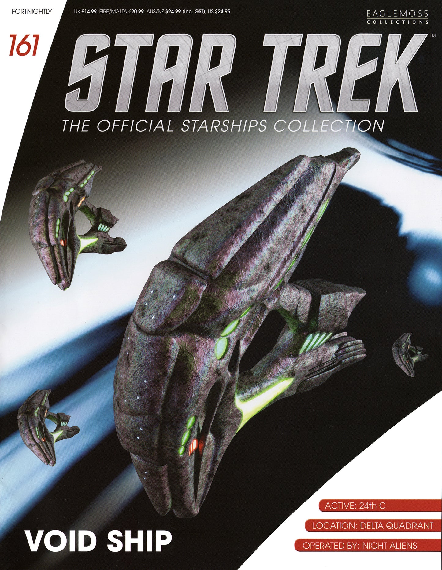 #161 Void Night Aliens Ship Model Die Cast (Eaglemoss / Star Trek) Star Trek