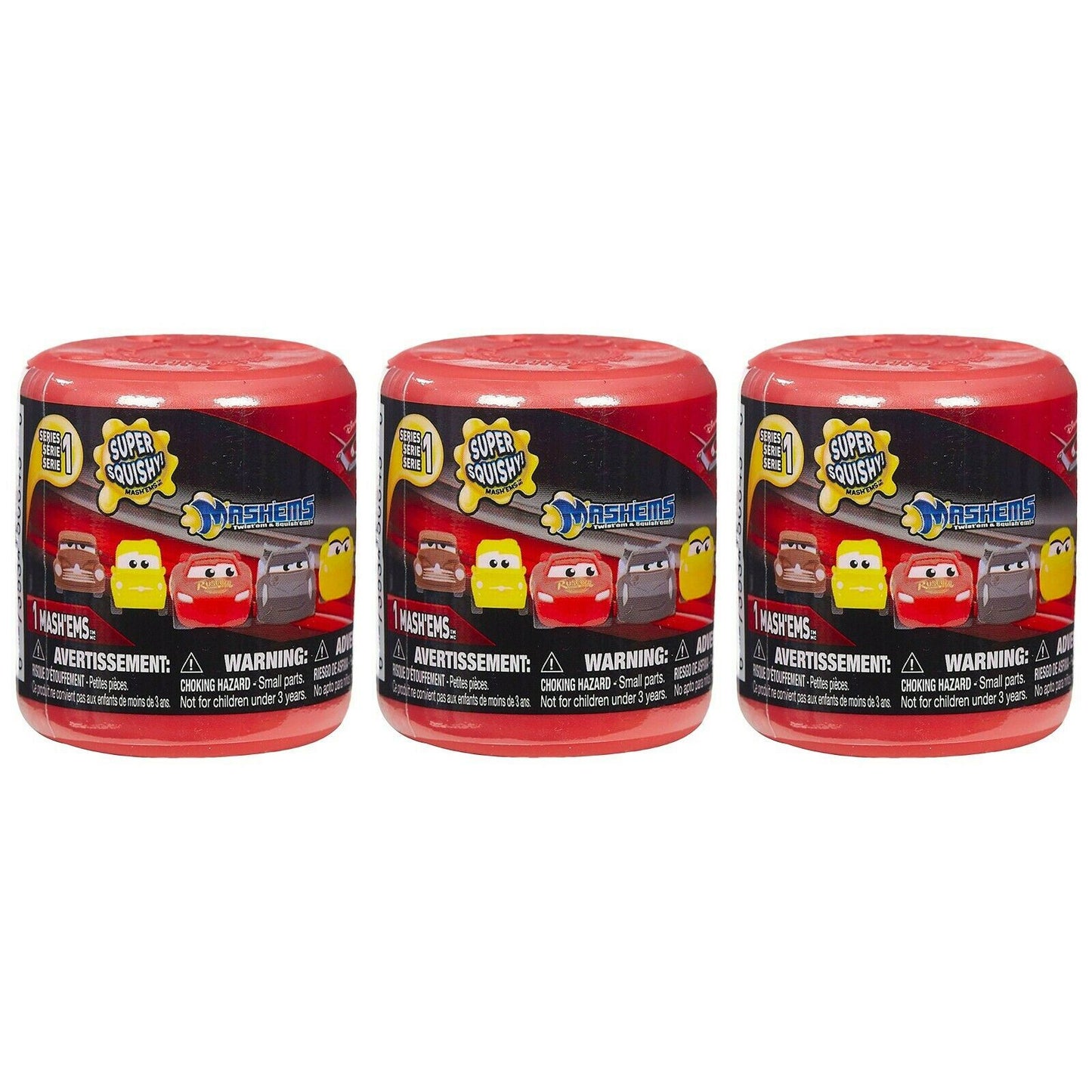 Disney Pixar's CARS 3 - 3 x MASH'EMS Sealed Capsule (Series 1) tech4kids
