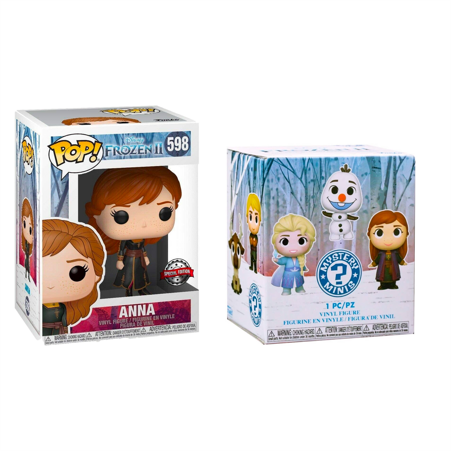 Funko Frozen 2 POP! Anna Vinyl Mystery Mini Figure Bundle