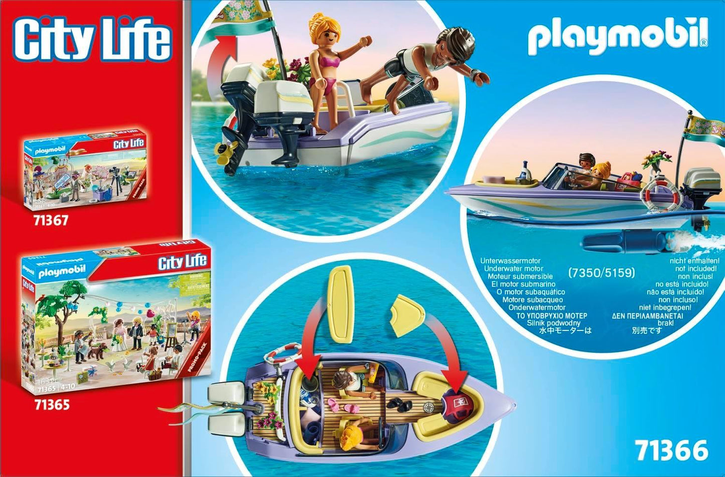 Playmobil City Life Wedding Honeymoon Speedboat Trip Promo Pack 68pcs Age 4+ 71366