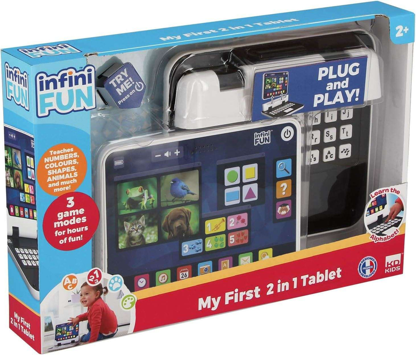 InfiniFUN My First 2 in 1 Tablet Interactive Pre-School Educational Toy I15500