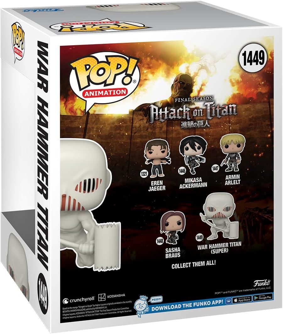 War Hammer Titan #1449 Pop! Animation Vinyl Figure 67933 – Attack on Titan Final Season Funko Collectible 6″ Anime Figure