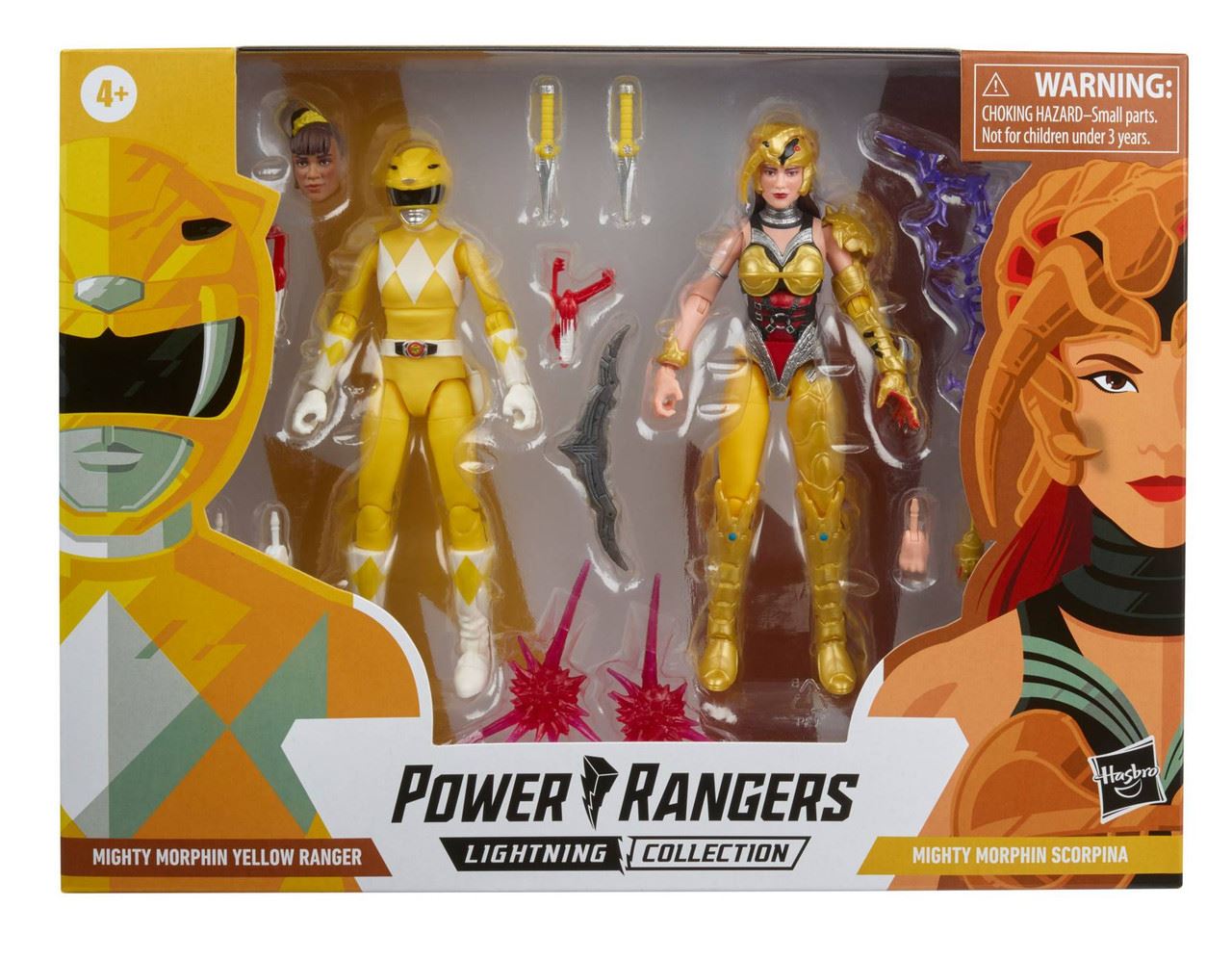 Power Rangers Lightning Collection F2047 Mighty Morphin Yellow Ranger Vs. Scorpina 2-Pack