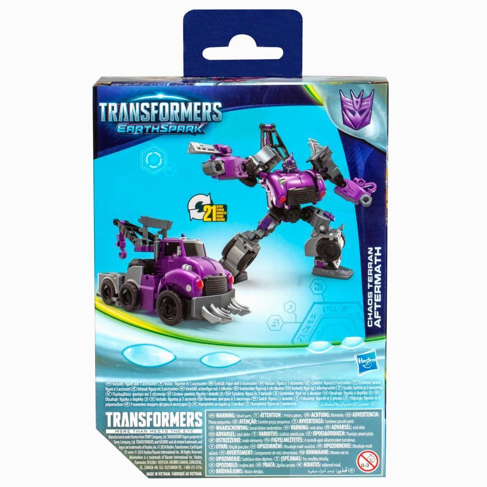 Transformers EarthSpark Deluxe Class Chaos Terran Aftermath F8670 – 5″ Robot-to-Tow-Truck Figure with 21-Step Conversion (Hasbro)