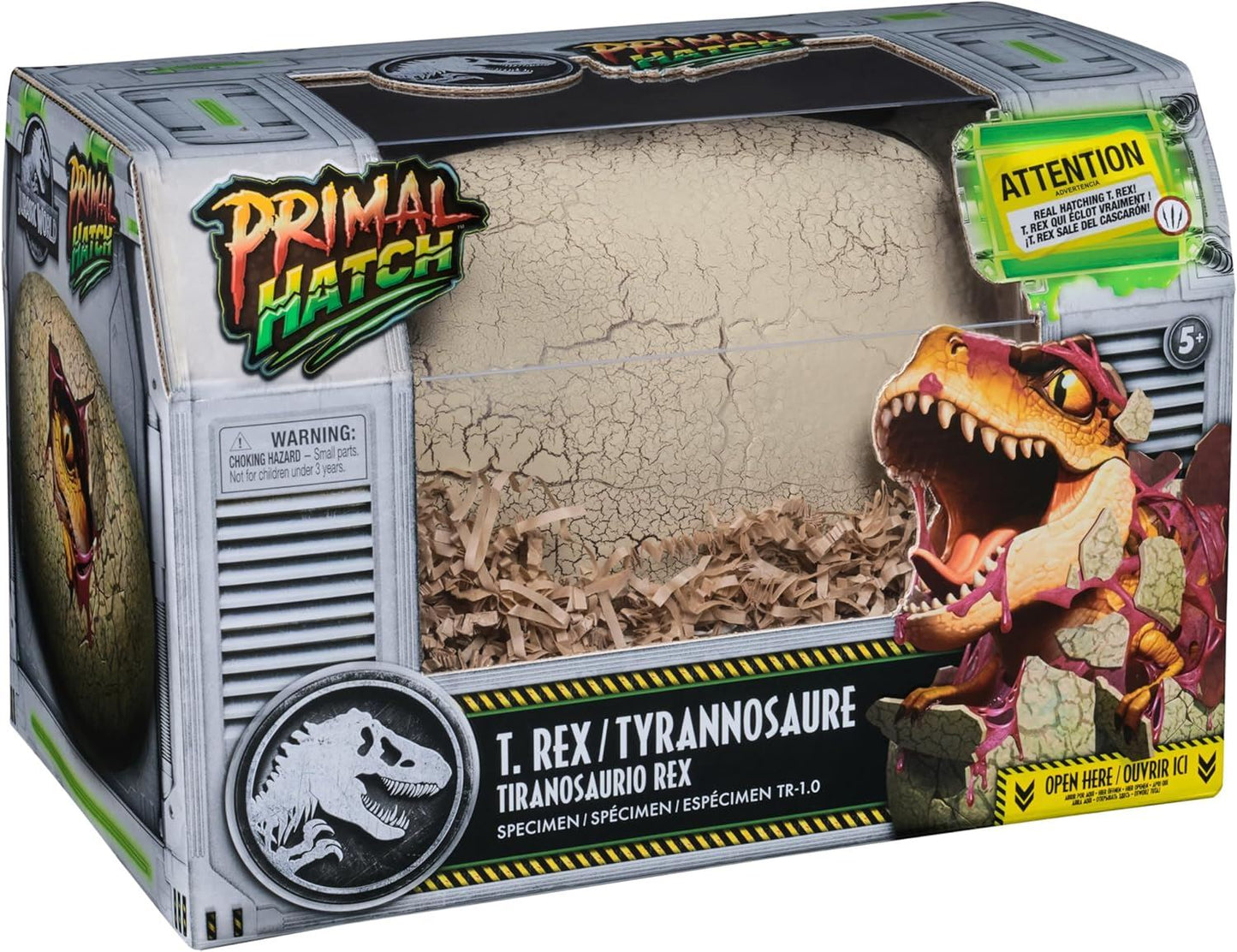Primal Hatch 6072462 – Jurassic World Interactive Hatching Dino | Surprise Egg Toy with Lights, Sounds & Growing Dino Feature