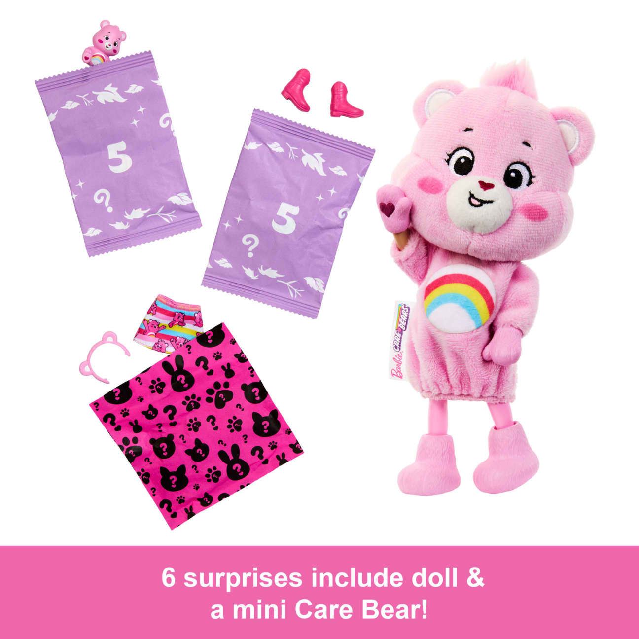 Care Bears Series Chelsea Small Doll & Accessories JCN97 – Barbie Cutie Reveal Set with 6 Surprises