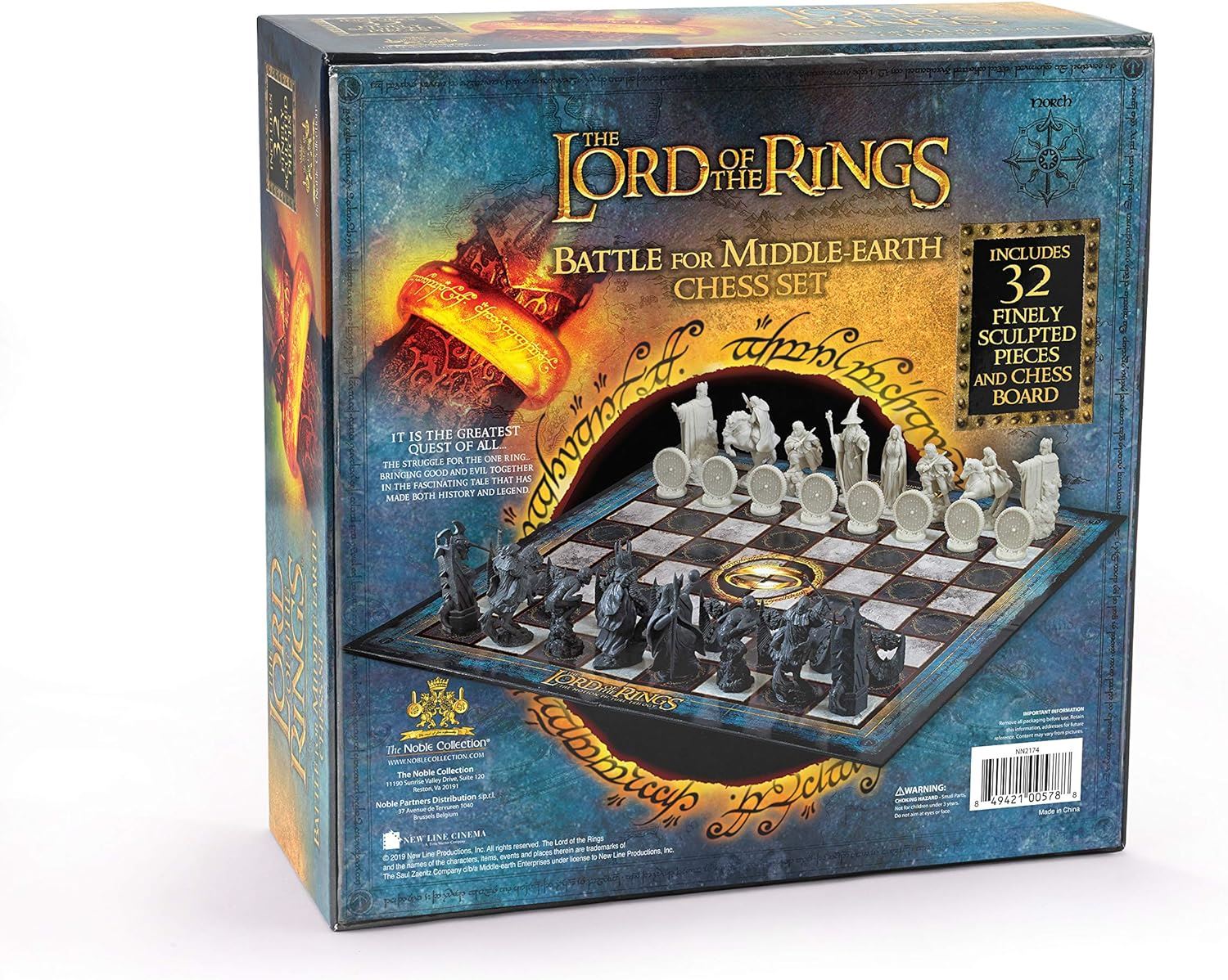 Battle For Middle-Earth Lord of the Rings Chess Set NN2174 The Noble Collection