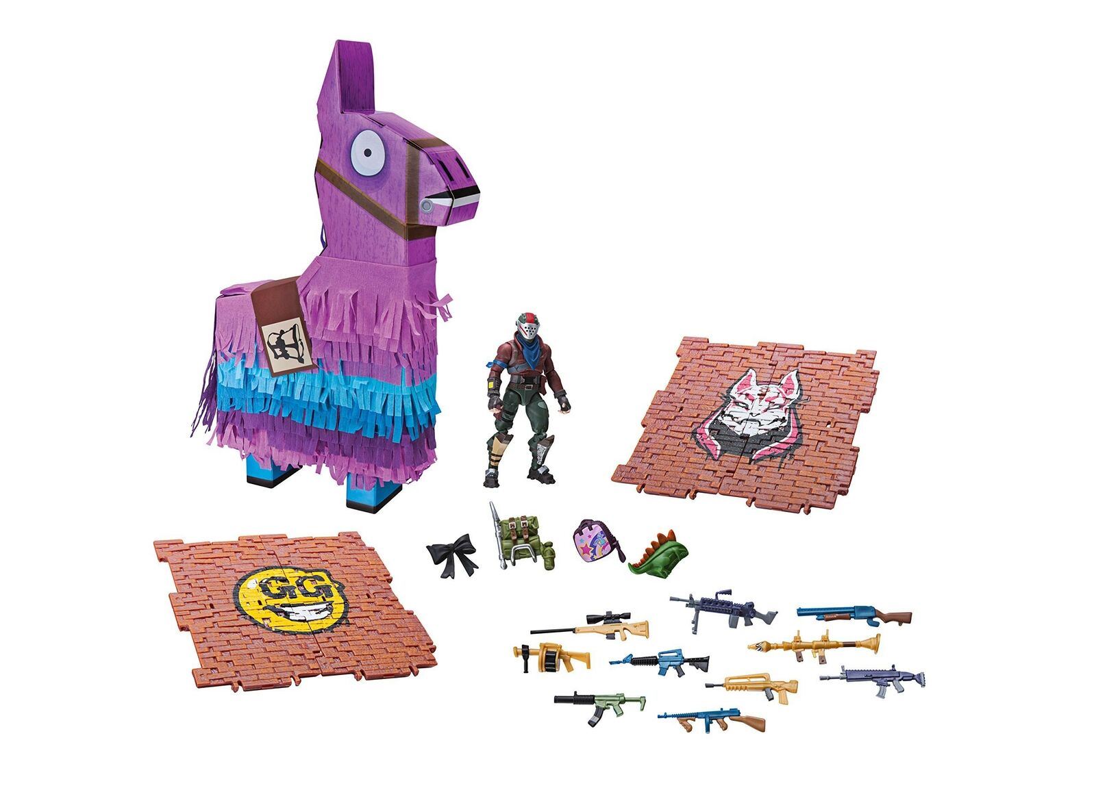 Fortnite Loot Llama LOOT PIÑATA Collectible 'Rust Lord' Figure Playset (23pcs) FNT0068