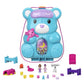 Polly Pocket Teddy Bear Purse Playset HGC39 – Mattel Compact with 2 Micro Dolls & 16 Accessories Ideal Sleep-Over Gift
