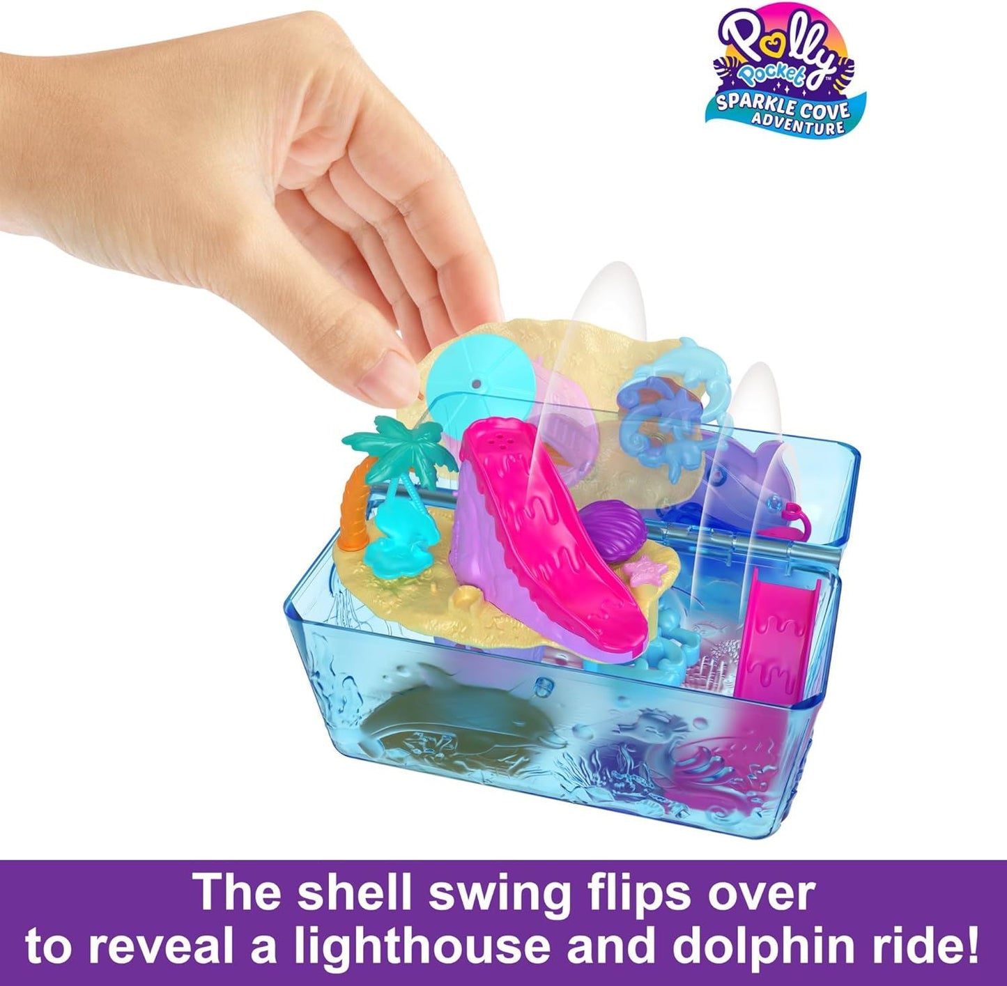 Sparkle Cove Adventure Island Treasure Chest HPV40 – Polly Pocket Playset with Micro Dolls, Hidden Surprises & Accessories