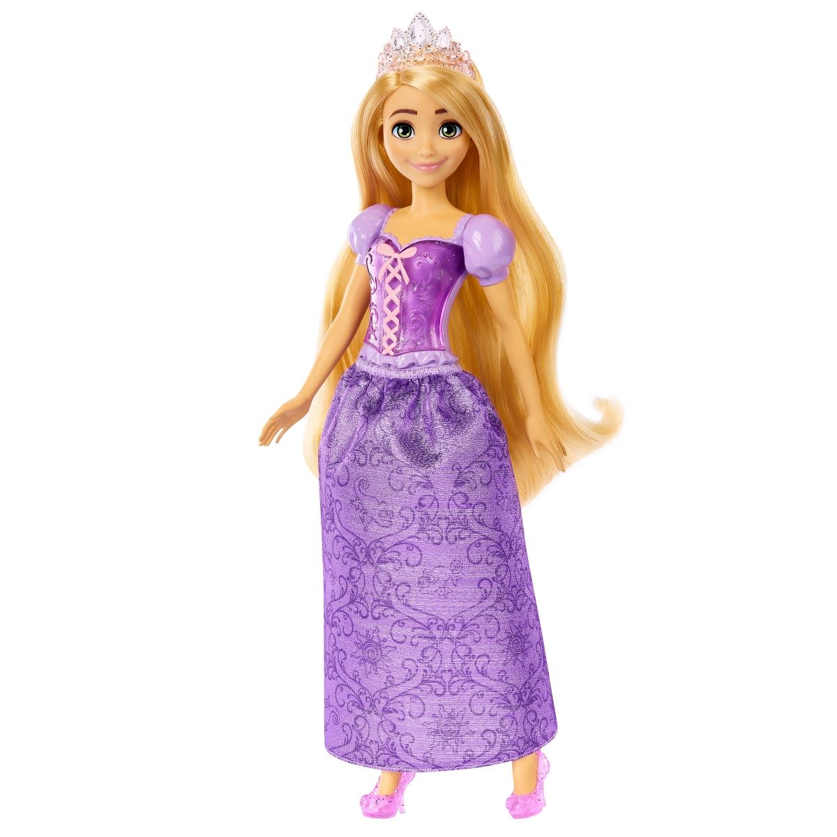 Disney Princess Rapunzel Fashion Doll HLW03 Posable Dress Sparkly Tiara Shoes