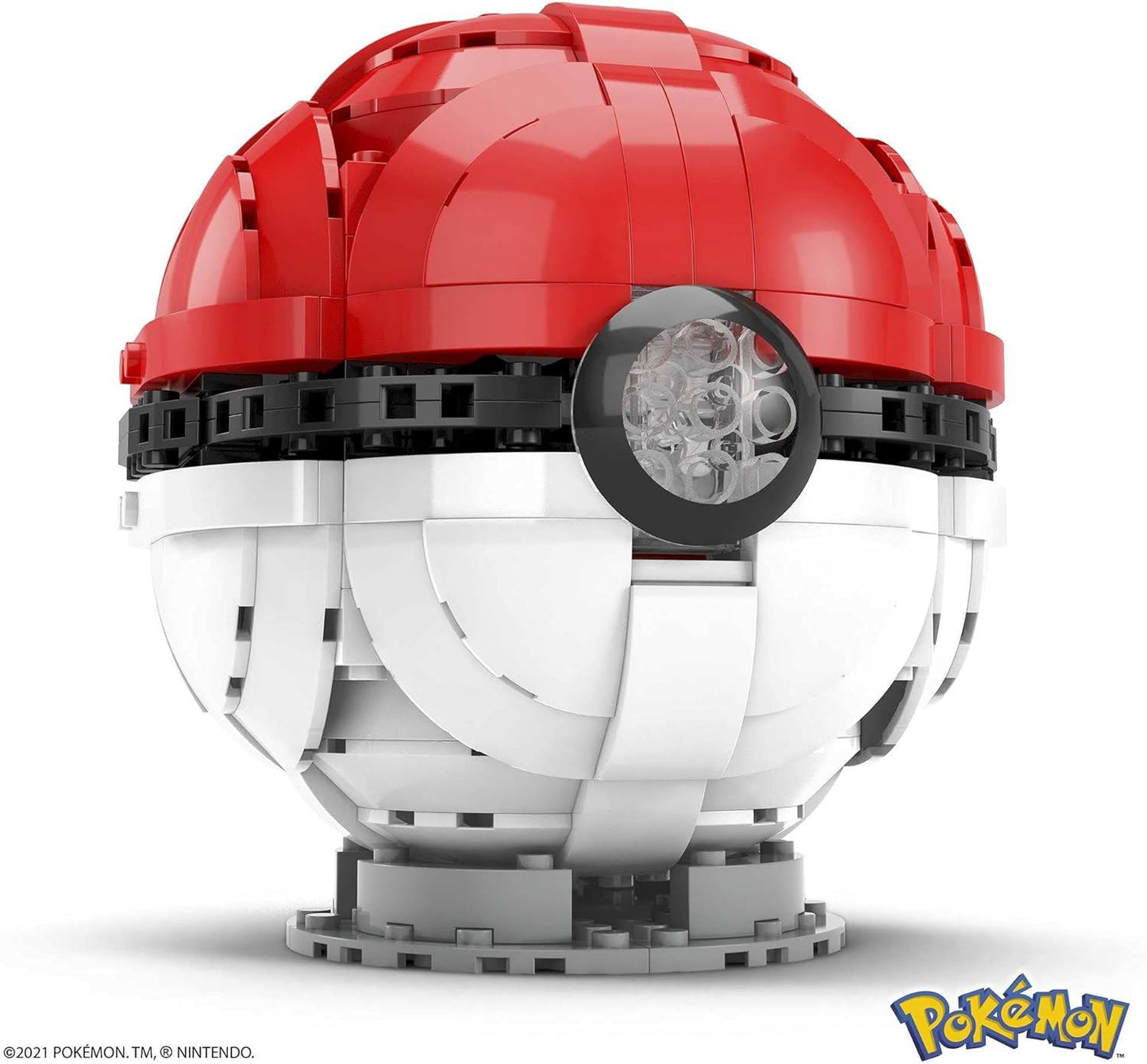 Jumbo Poké Ball HBF53 – MEGA Pokémon Building Toy Kit | Large Buildable Poké Ball with Display Base (Official MEGA Construx Set)