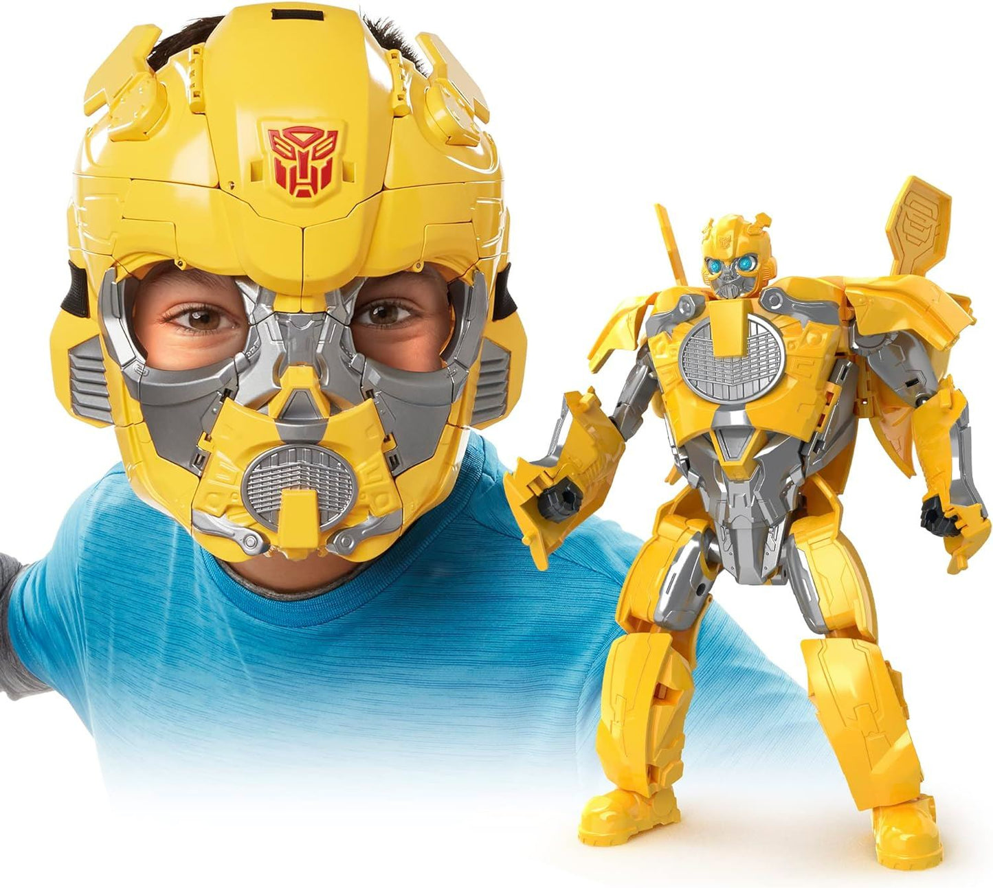 Bumblebee 2-in-1 Converting Mask F4649 – Transformers Rise of the Beasts Roleplay Toy | Robot-to-Mask Conversion Helmet by Hasbro