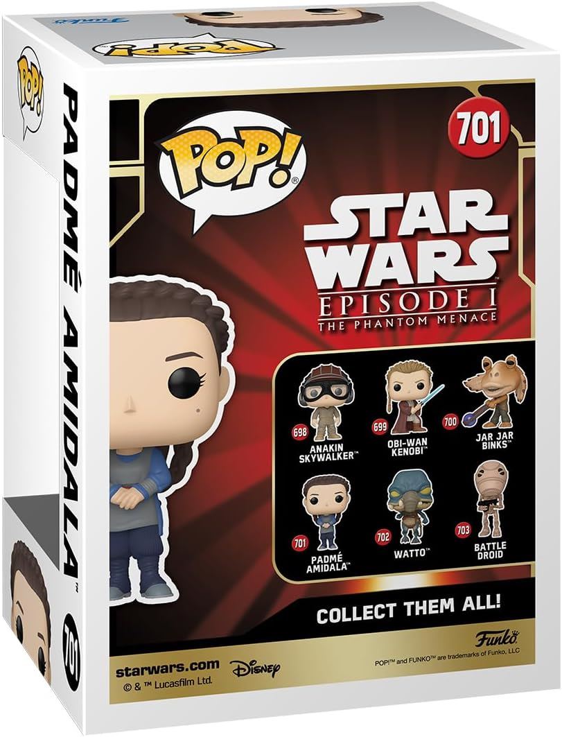 Padmé Amidala #701 Pop! Vinyl Bobblehead Figure 76019 – Star Wars Funko Collectible 3.75″ Queen Amidala Character Figure