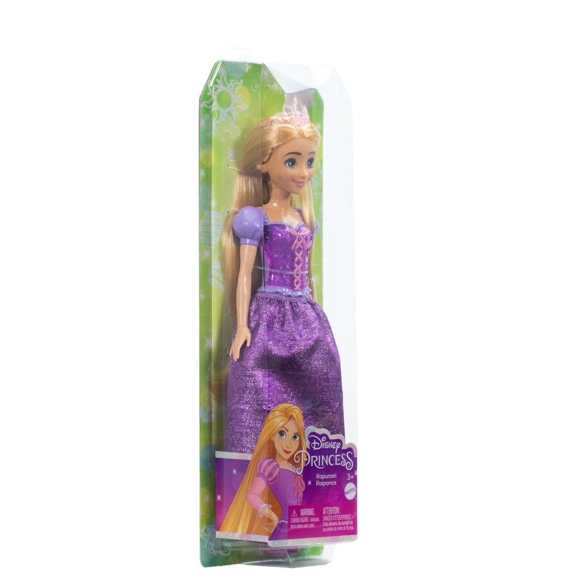 Disney Princess Rapunzel Fashion Doll HLW03 Posable Dress Sparkly Tiara Shoes