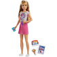 BARBIE Skipper Babysitters Inc. Blonde Doll with Rainbow Unicorn Top (FXG91)