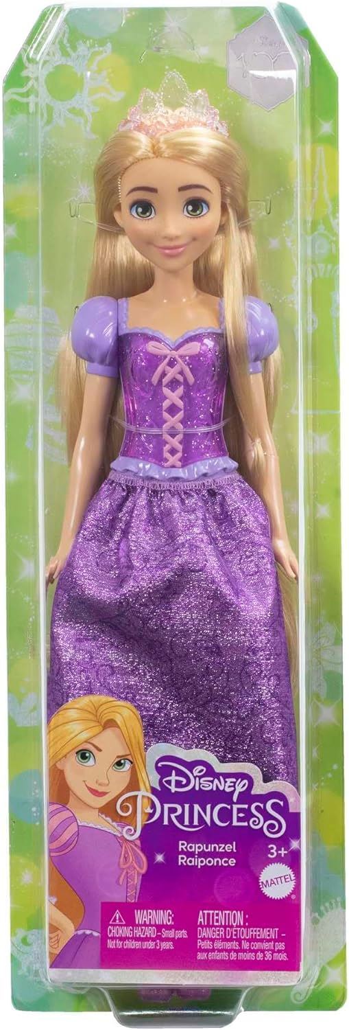 Disney Princess Rapunzel Fashion Doll HLW03 Posable Dress Sparkly Tiara Shoes