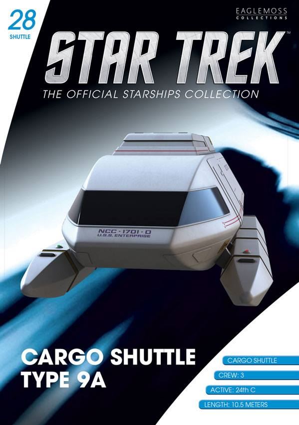 #28 Cargo Shuttle Type 9A Shuttle Model Die Cast Shuttlecraft Ship (Eaglemoss / Star Trek)