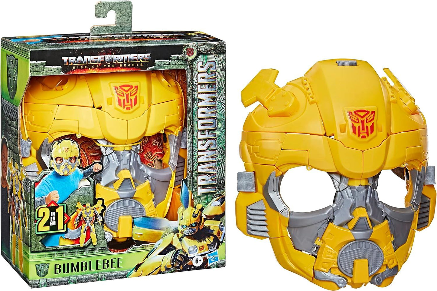 Bumblebee 2-in-1 Converting Mask F4649 – Transformers Rise of the Beasts Roleplay Toy | Robot-to-Mask Conversion Helmet by Hasbro