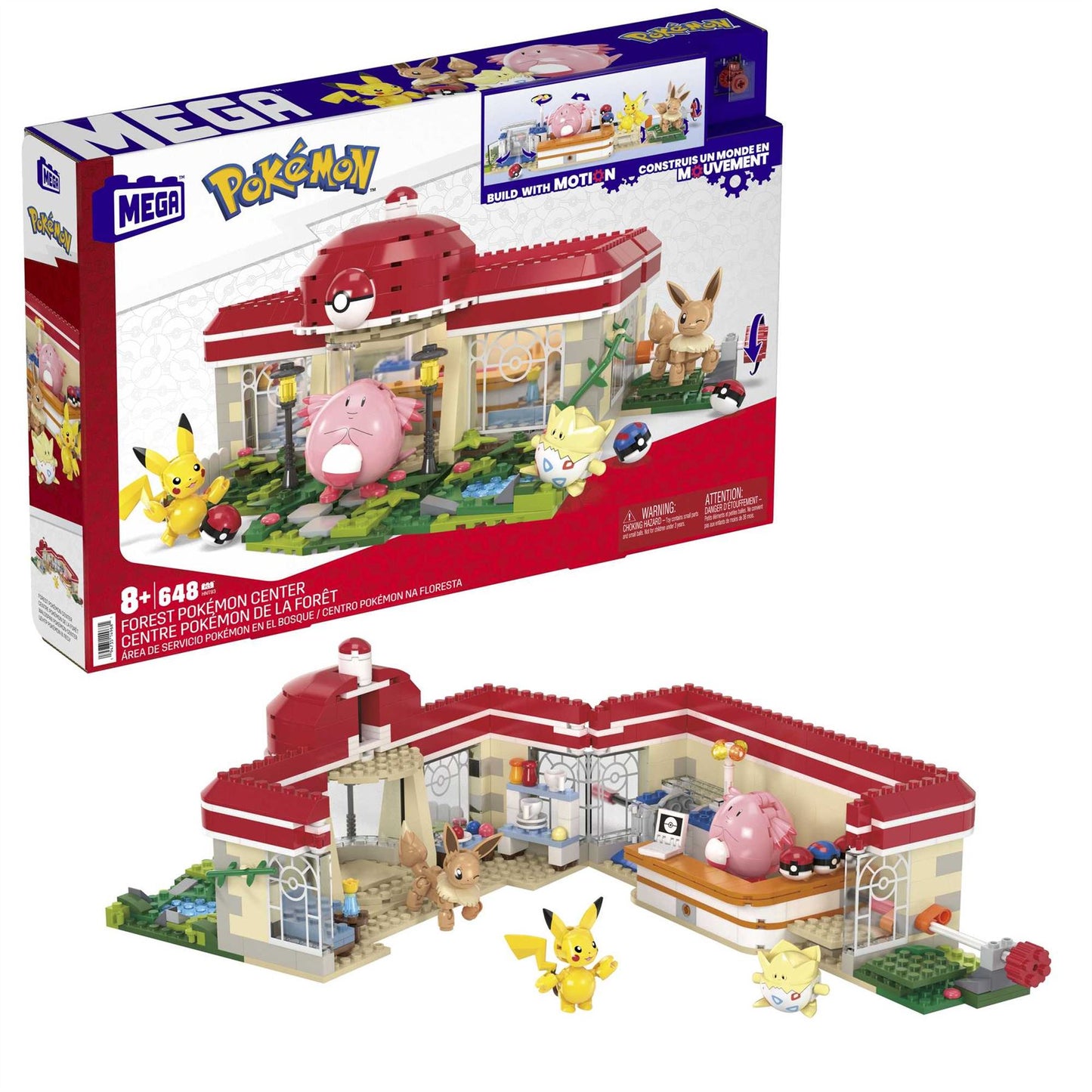 MEGA Pokémon Forest Pokémon Center Building Playset 648pcs 8+ HNT93