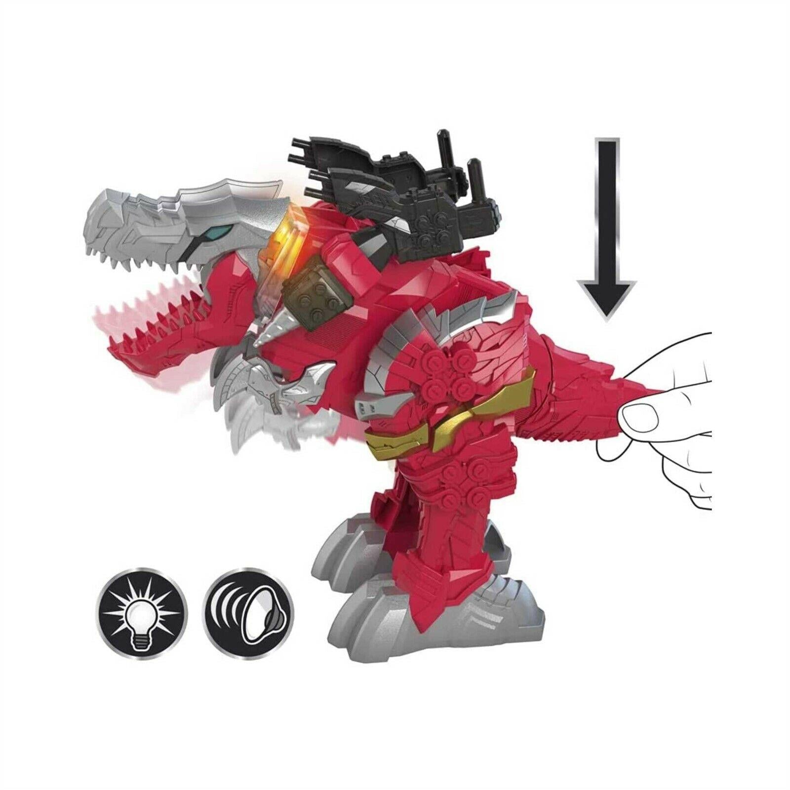 Power Rangers Hasbro F2264 Battle Attackers Dino Fury T-Rex Champion Zord Electronic Action Figure
