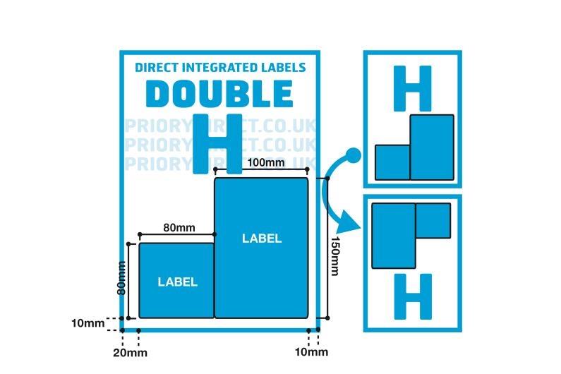 Priory Direct A4 Double Integrated Label Style Double H 20514 Paper 1000 Sheets