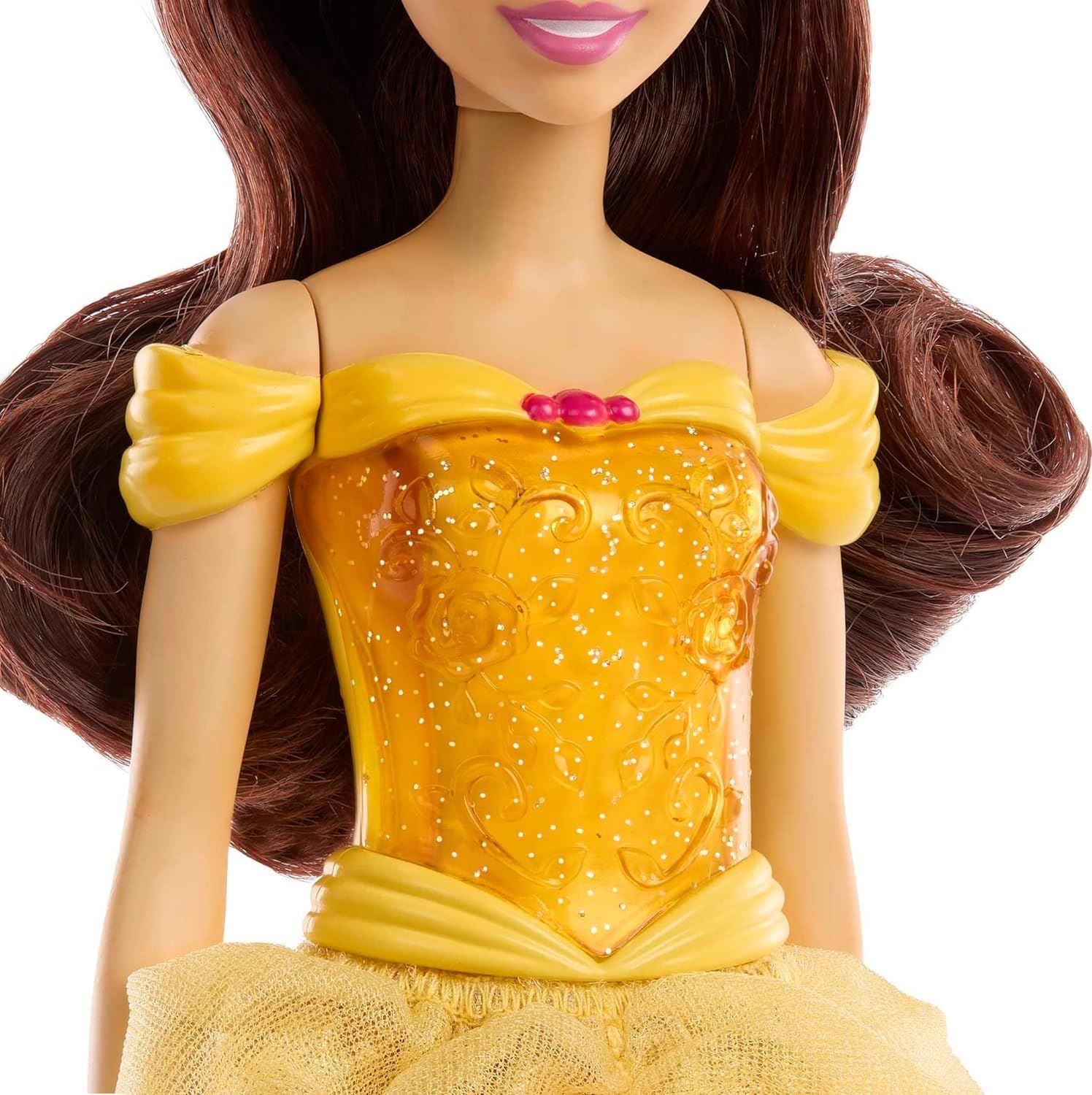 Disney Princess Belle Fashion Doll HLW11 Posable Movie Dress Sparkling Tiara