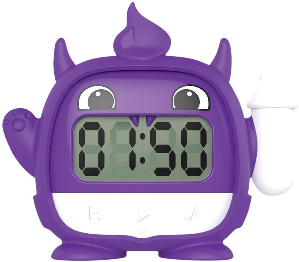 Baby Milk Timer (meiko the Milk Monster) Digital Glow-in-the-Dark PURPLE