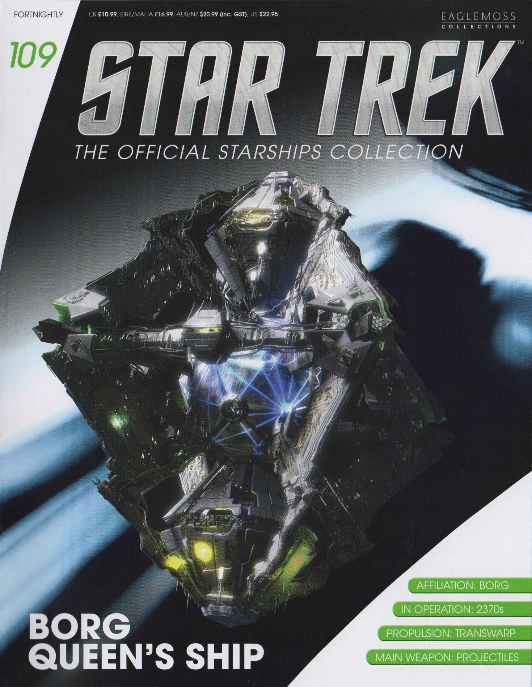#109 Borg Queen's Vessel Starship Die-Cast Model (Eaglemoss / Star Trek)