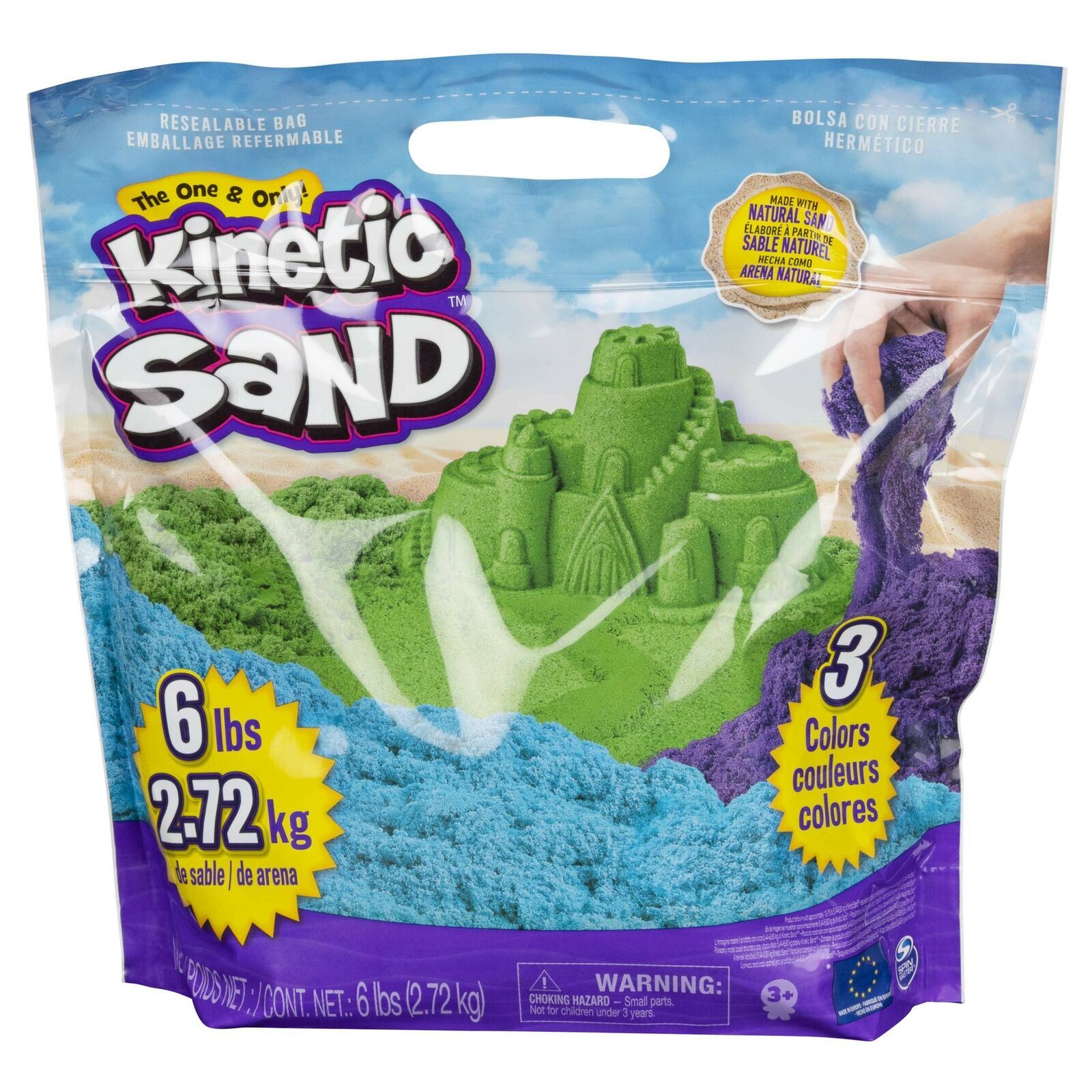 KINETIC SAND 6lb Colour Bag 'The Original Sand You Just Cant Put Down!'