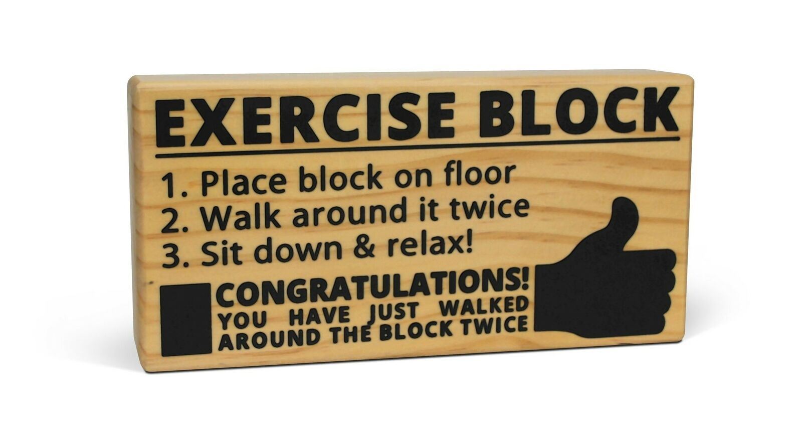 BigMouth Inc EXERCISE BLOCK - Hilarious Wooden Exercise Tool!