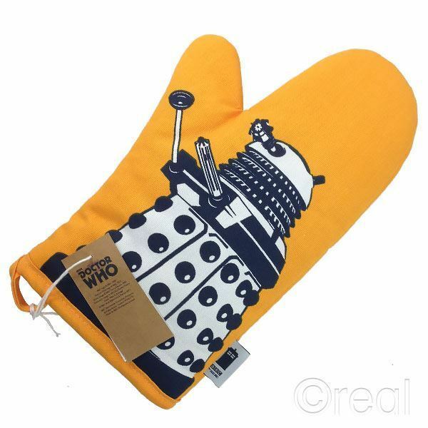 Doctor Who Orange Dalek Oven Glove Mitt Pot Holder BBC Official