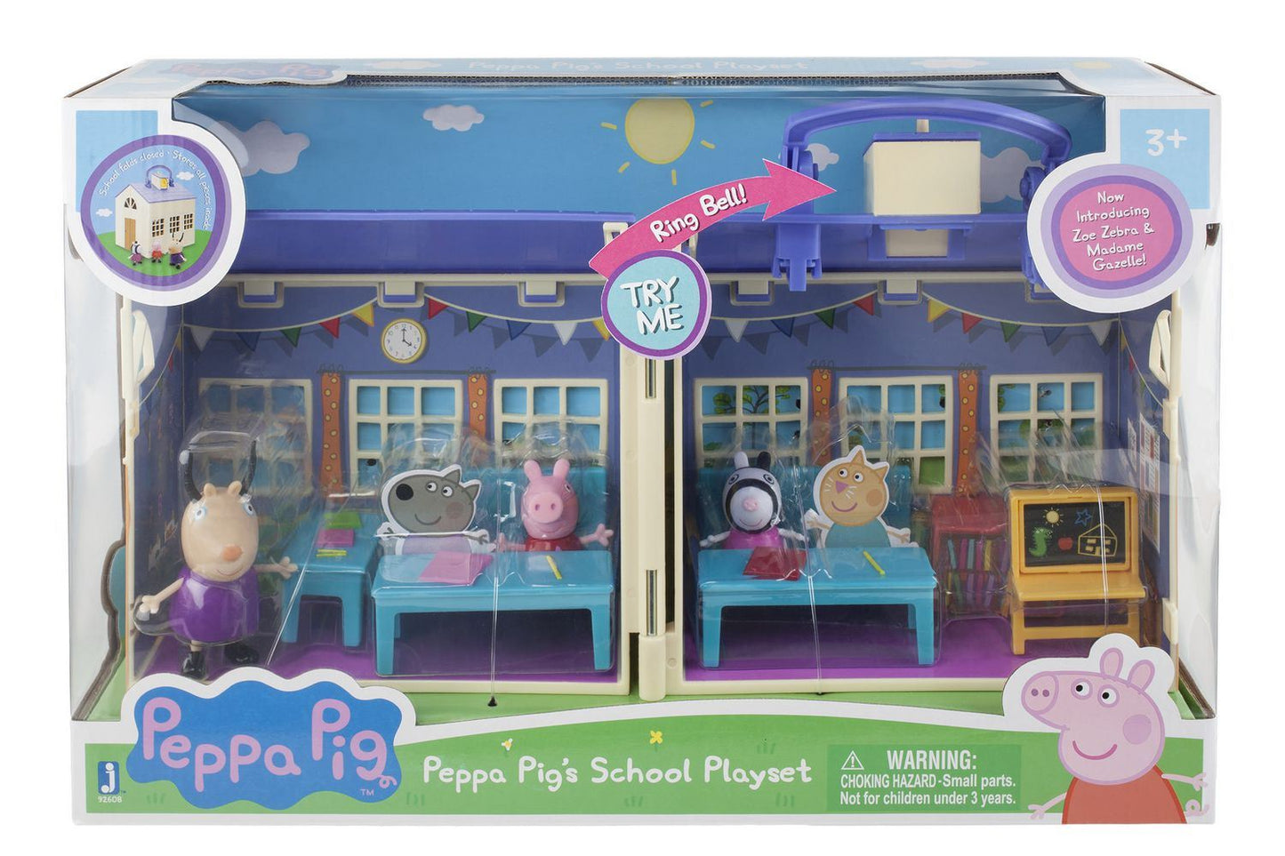 Peppa Pig's School Playset  Zoe Zebra & Madame Gazelle Toy Figures