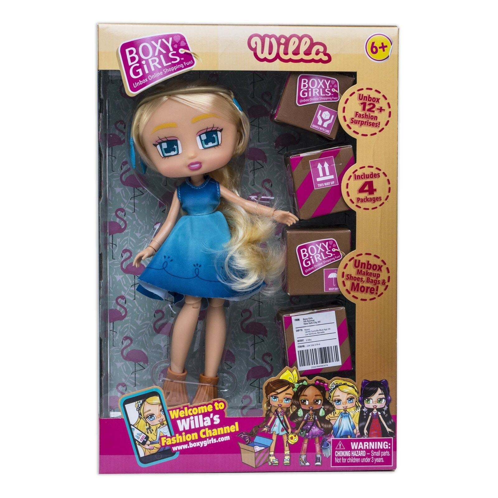 Boxy Girls WILLA 20cm Fashion Doll and Accessories - Unbox Makeup, Shoes, Bag...