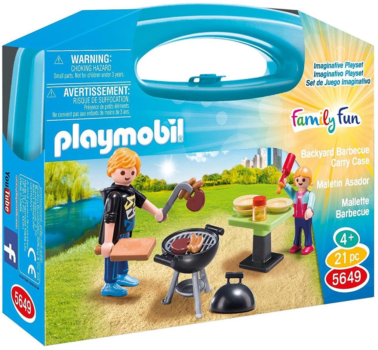 Playmobile Backyard Barbecue Carry Case 5649 Playset Action Figure