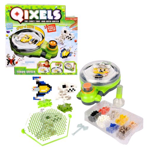 Qixels TURBO DRYER PLAYSET w/ 500 Cubes Spin To Dry Official