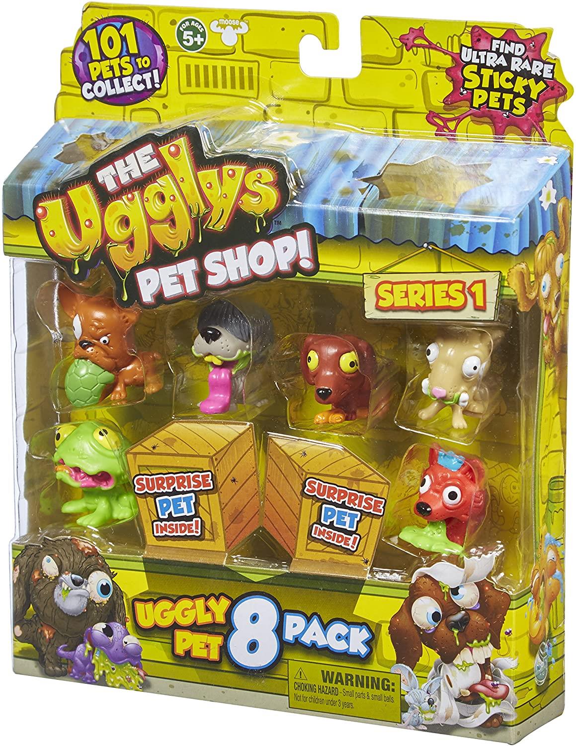 Uggly Pet 8 Toy Pack The Ugglys Pet Shop Mini Figures Styles May Vary