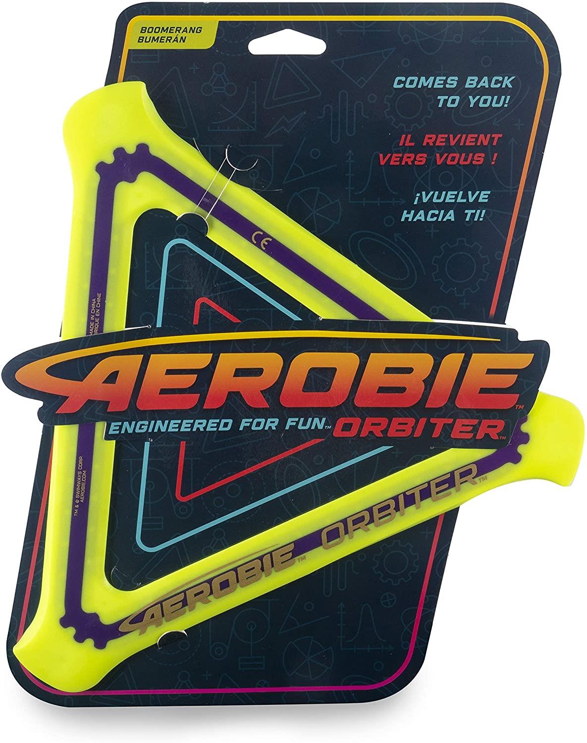 Aerobie Orbiter Boomerang Ring Frisbee Flying Disc Throw Toy Random Colour