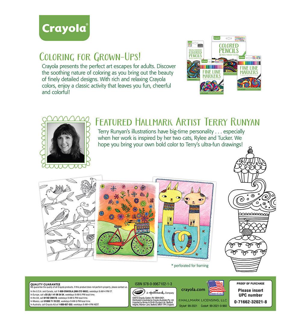 CRAYOLA 992021 Whimsical Escapes Adult Coloring Book Colouring