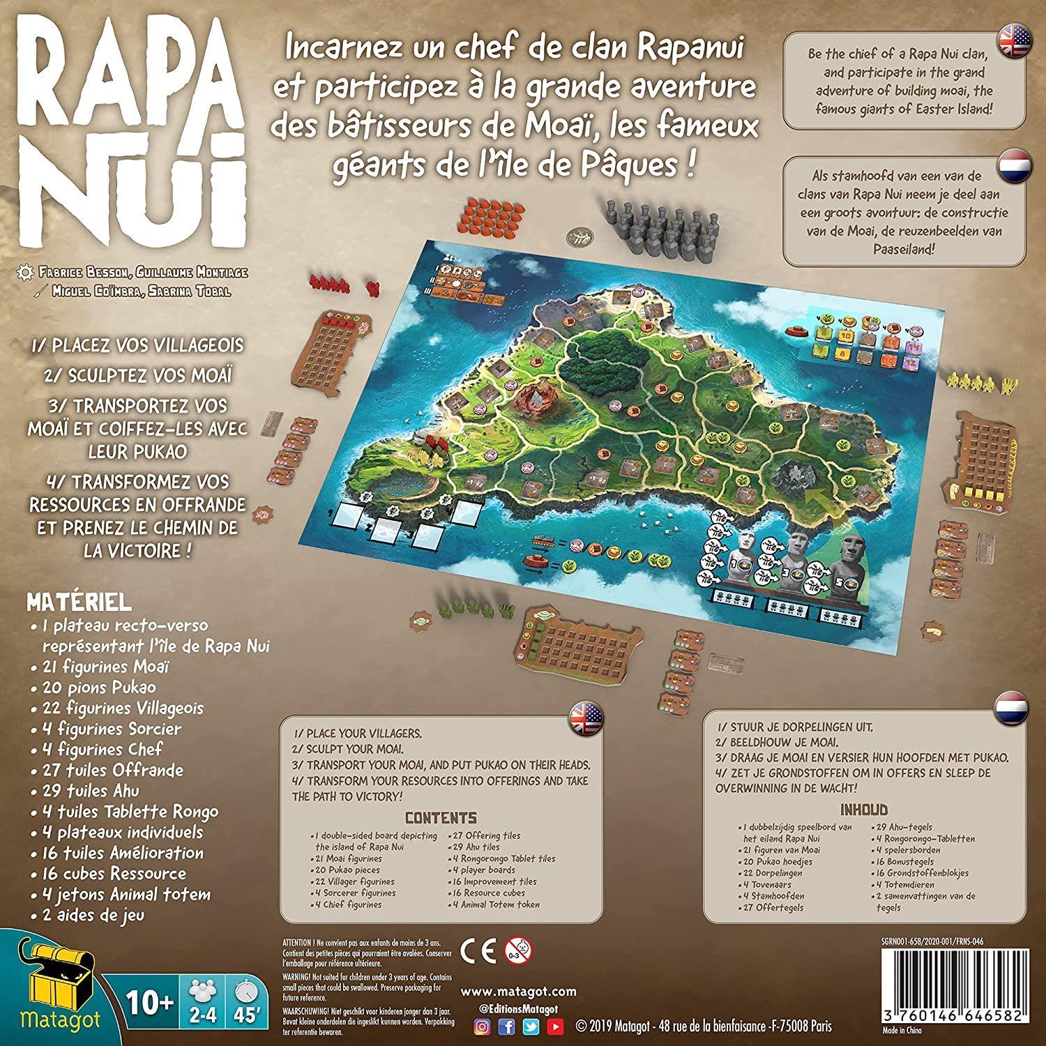 RAPA NUI Matagot Family Board Game Easter Island Strategy